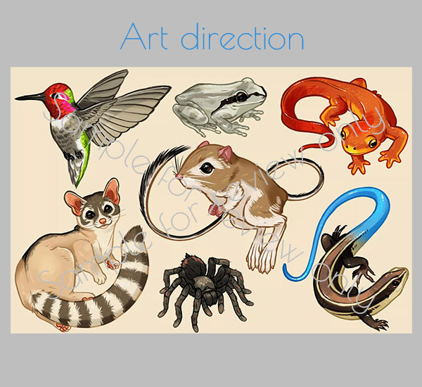 Sample of photoshop work showing trail animals